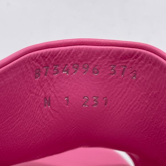 Alexander McQueen Arc Calfskin Wedge Mules Sandals Pink Leather EU 37.5 US 7.5 - Picture 8 of 14